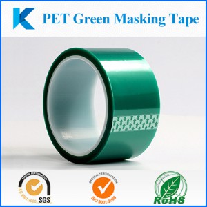 2 Roll Polyester High Temperature Masking Tape, Pet Tape with Silicone Adhesive, Ideal for Painting, Powder Coating, Anodizing, Circuit Boards(Green?